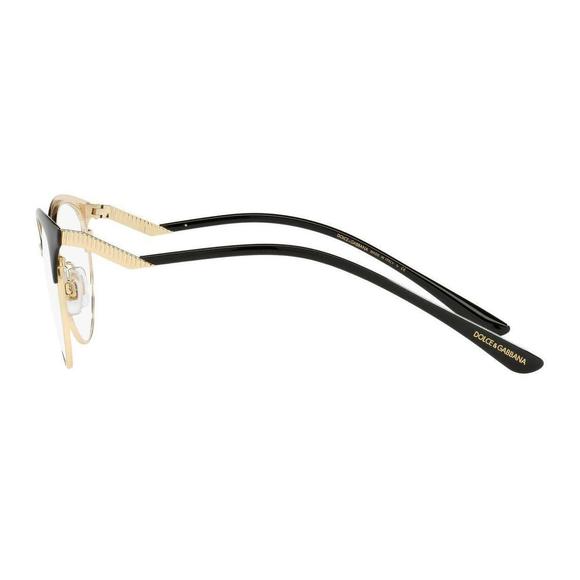 NEW Dolce & Gabbana DG 1337 1334 Gold & Black Eyeglasses 53/16/145